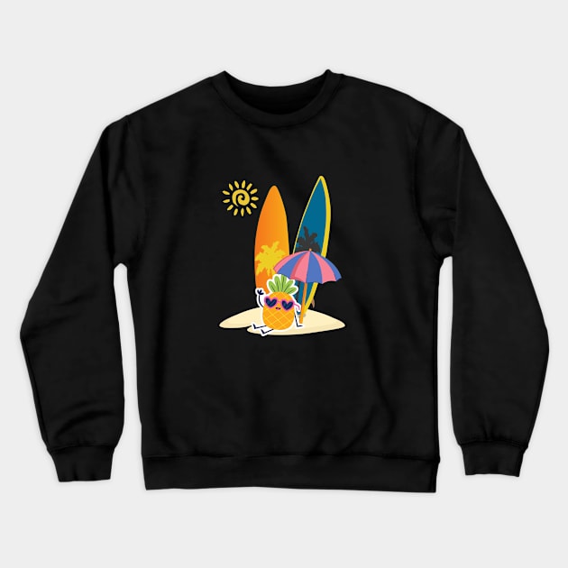 Summer Beach Crewneck Sweatshirt by UjuDesigns